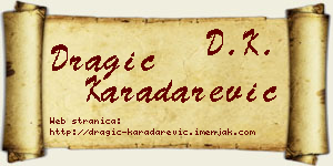 Dragić Karadarević vizit kartica